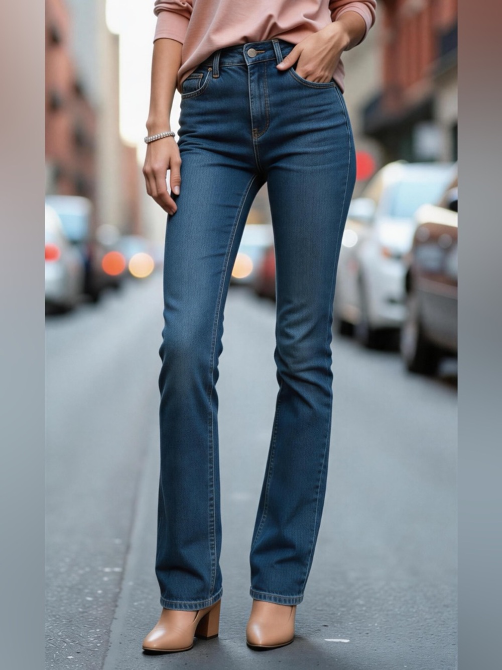 Madewell The Perfect Vintage Jean Straight Leg in Dark Blue Denim Size 26